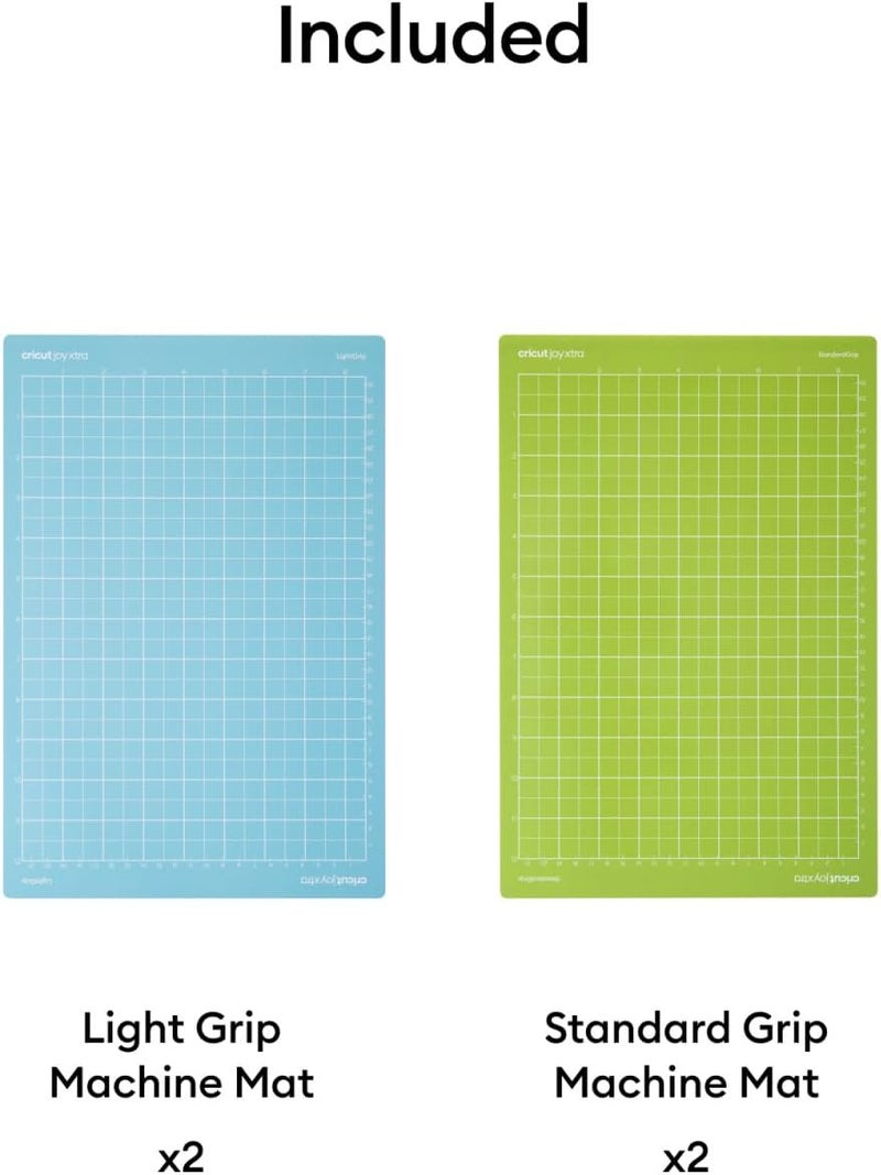 Cricut طقم حصائر متنوع (4 قطع، 8.5 بوصة × 12 بوصة) - لجهاز Joy Xtra - يتضمن 2 حصائر Grip قياسية و 2 حصائر Grip خفيفة - Image 3